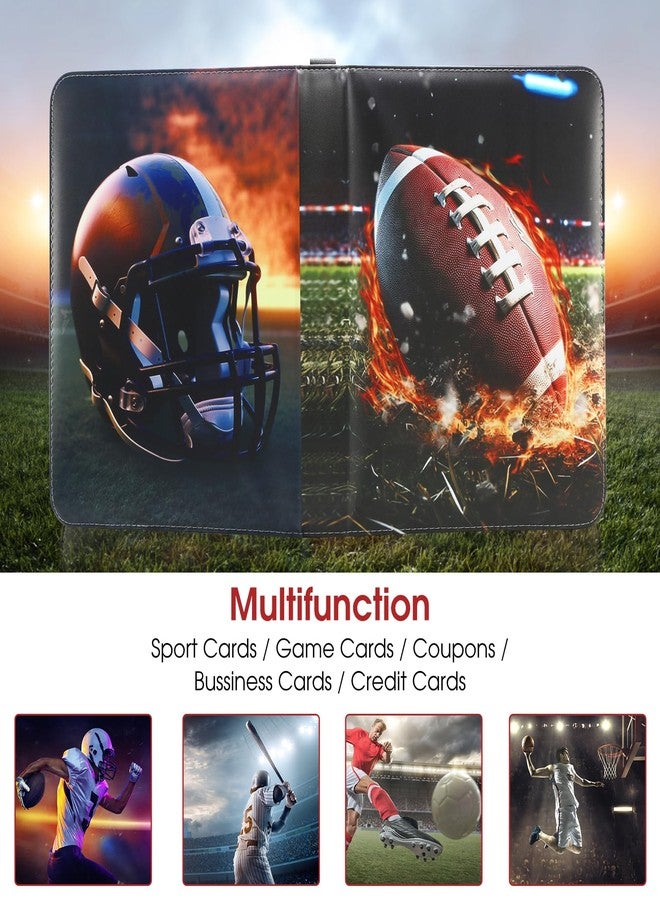 YDEPLVEO 900 Pocket Football Card Binder with Sleeves, Multicolor, 9 Pocket with 50 Removable Sleeves Zipper Book Folder Collector Album 3 Ring Binder Organizer Storage Kids Gift - Image 5